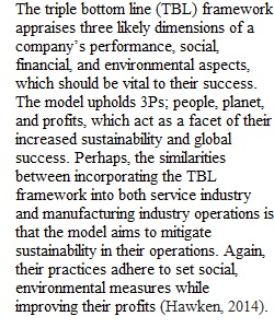 1-3 Assignment Triple Bottom Line Industry Comparison